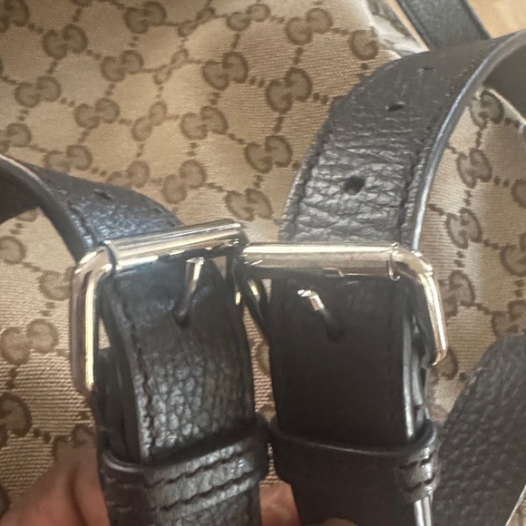 Gucci Tan Monogram Drawstring Backpack - Picture 10 of 16